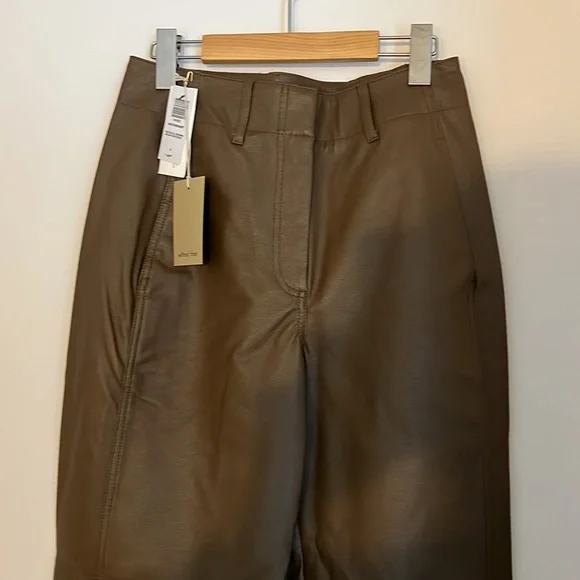 Aritzia Olive Green Straight-Leg Pants - Picture 9 of 9